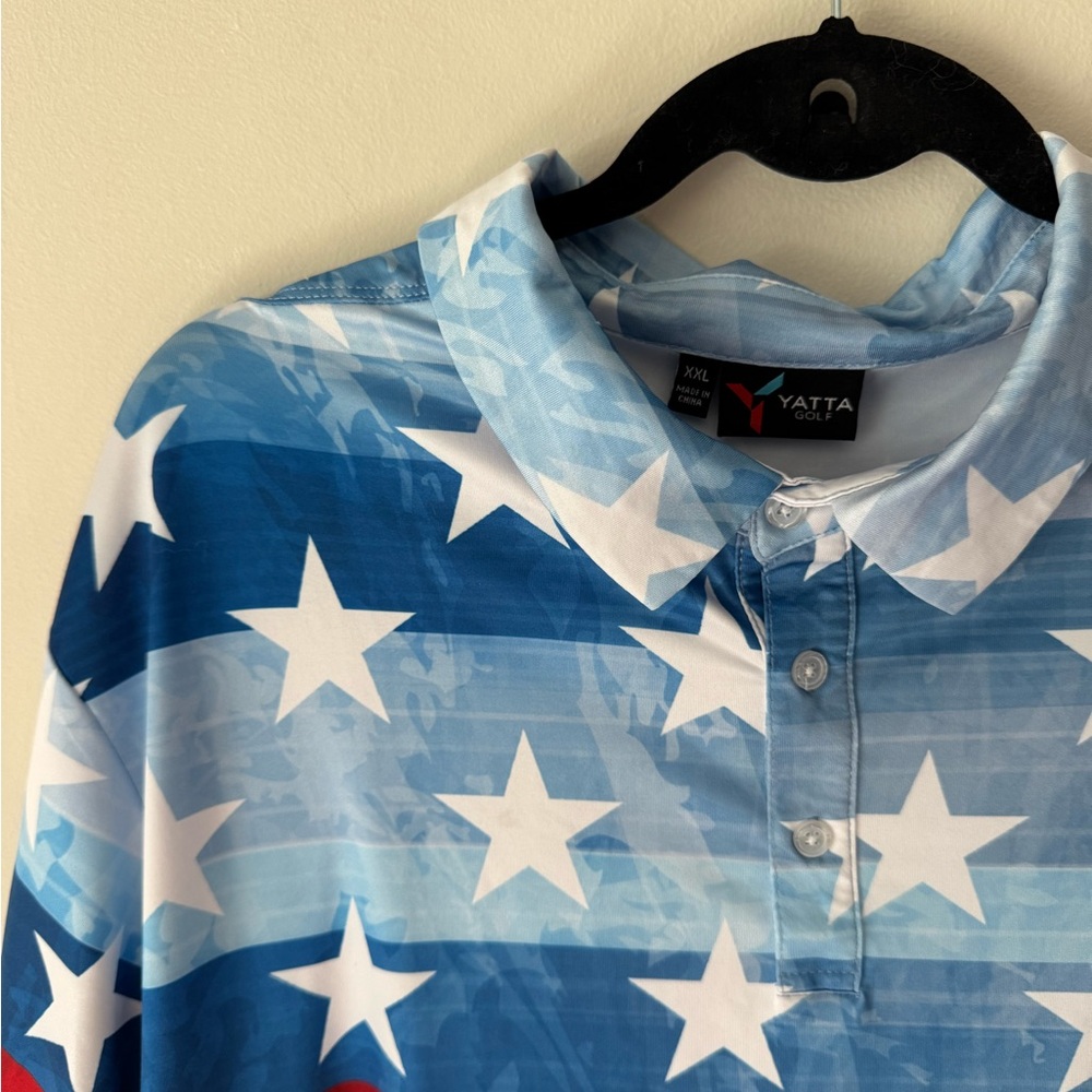 Yatta Men's USA Polo Golf Shirt